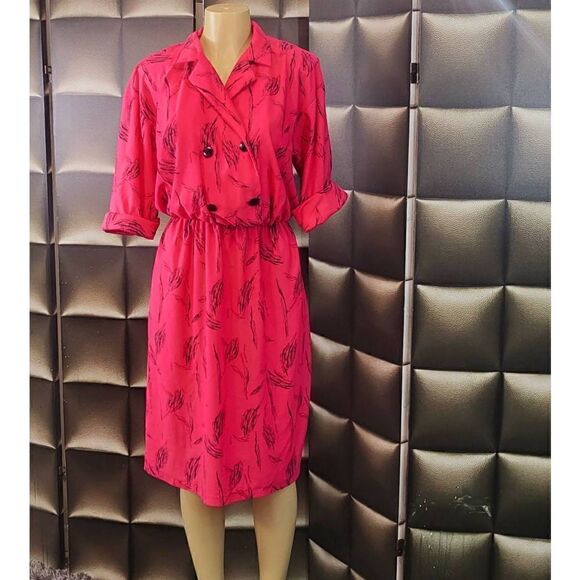 Vintage secretary dress sz 14 - Picture 1 of 6